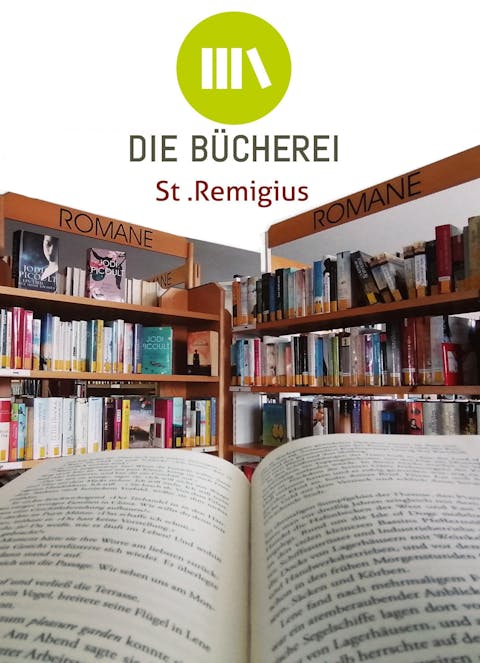 aufgeschlagenes Buch in der Bücherei in Steißlingen