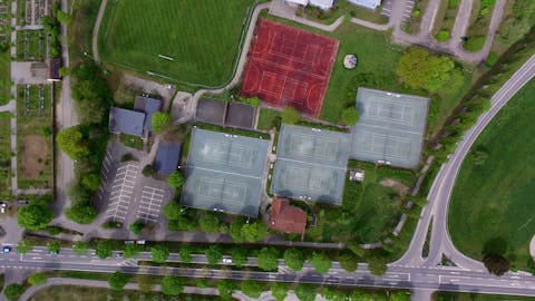 Tennisanlage Steißlingen aus der Luft fotografiert