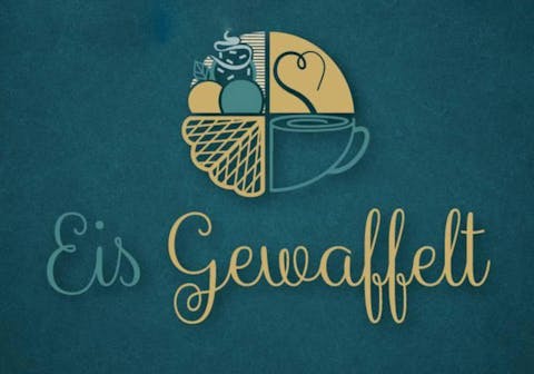 Logo mit Schriftzug "Eis Gewaffelt"