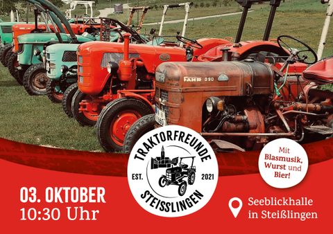 Plakat zum Traktortreffen am 03. Oktober 2026 der Traktorfreunde Steißlingen