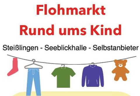 Plakat zum Flohmarkt rund ums Kind am 26. September in der Seeblickhalle