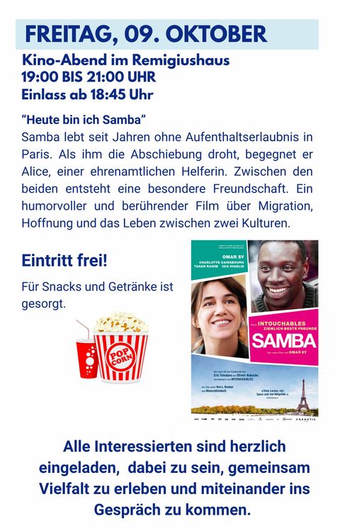 Plakatausschnitt mit den Informationen zum Kinofilm, der am 09.10. im Remigiushaus gezeigt wird.